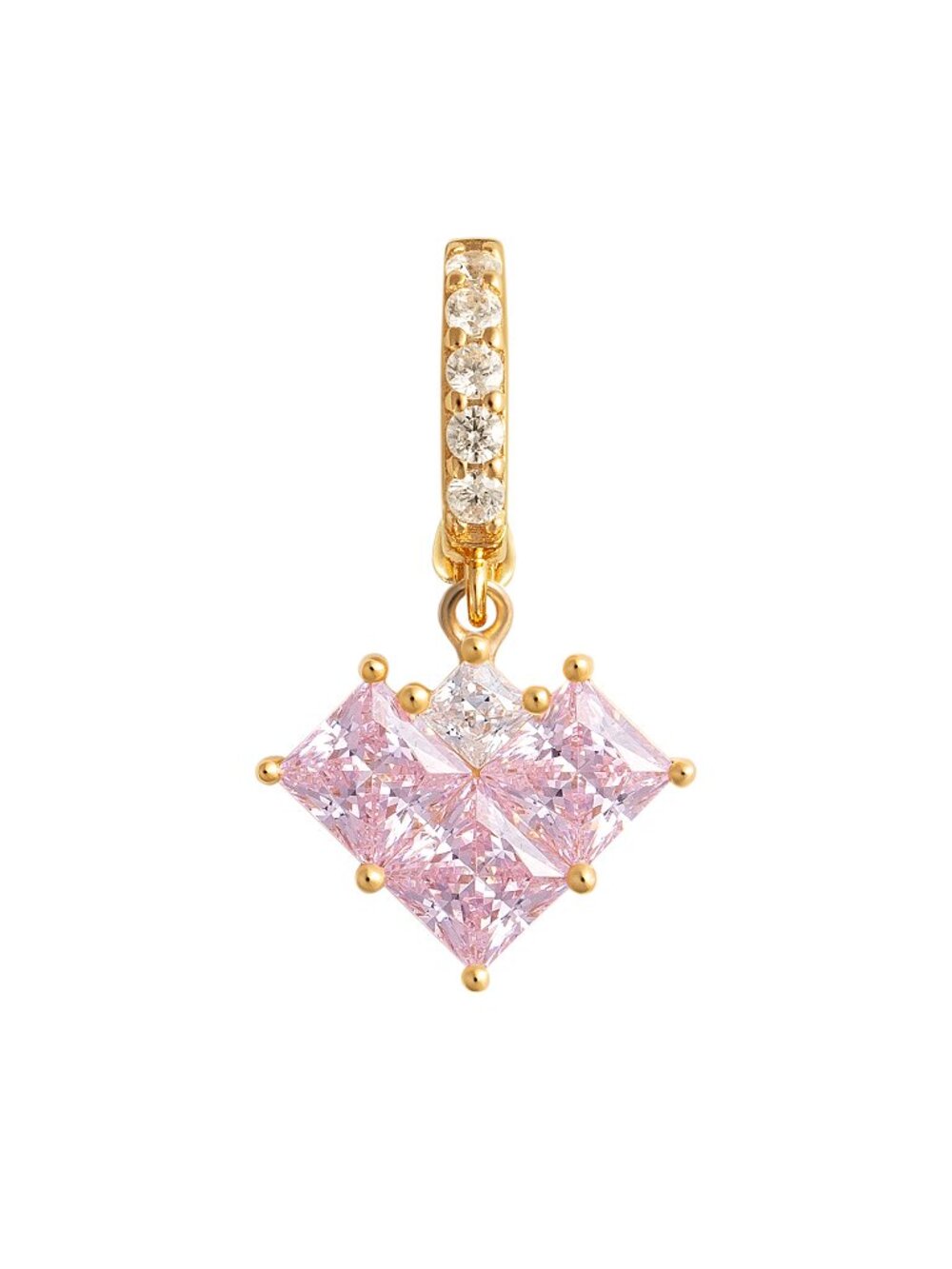 With All My Heart Gold Charm 18k Gold necklace charm pendant